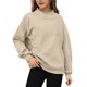 thumbnail image 4 of Cowsor Cute Hoodie for Teen Girls Trendy Solid Color Preppy Hooded Sweatshirts Kids Pullover Long Sleeve School Outfits, 4 of 6