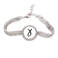 thumbnail image 1 of Pulsera de tobillera de cadena de tenis Unbranded Alfabeto griego Gamma negro joyería de diamantes, 1 of 3