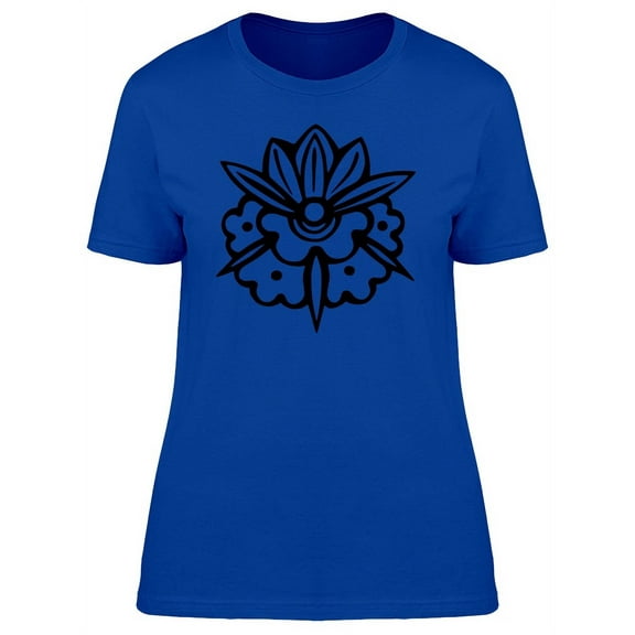 Flower With Spikes Ukrainian B&W Tee Women's -Image by Shutterstock