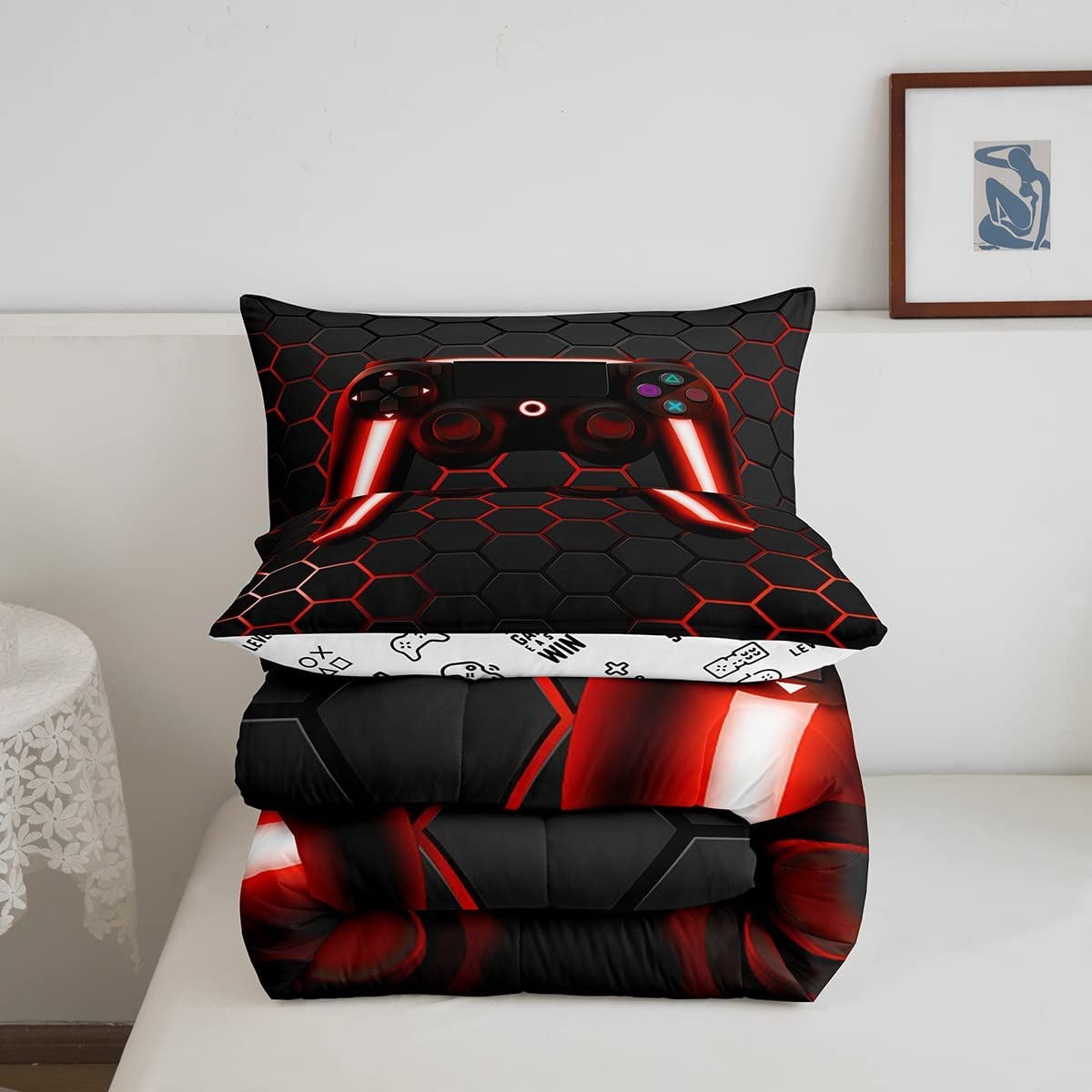 Hockey Lover Bedding - Pillow Sham Standard, Hockey Sticks, Boys Bedro –