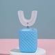 thumbnail image 3 of Cepillo de dientes eléctrico sónico de 360 grados para niños, cepillo de dientes automático en forma de U, cargador USB para niños y adultos, cabezal de silicona, luz azul, 3 of 5
