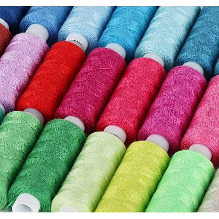 63 Colors Polyester Machine Embroidery Thread Kit + 4 Large Cones (3000  Yards Each) of Polyester Threads