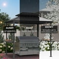 thumbnail image 4 of PURPLE LEAF 6.5' X 12' Hardtop Grill Gazebo BBQ Shelter Gazebo Canopy with Double Galvanized Steel Roof for Patio, Backyard, and Deck, 4 of 8