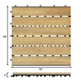 thumbnail image 2 of Costway 10PCS 12'' x 12'' Acacia Wood Deck Tiles Interlocking Patio Pavers Stripe Pattern, 2 of 10
