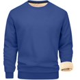 thumbnail image 7 of Men's Winter 2-Piece Casual Set, Long Sleeve Fuzzy Fleece Pullover and Warm Pants, Cozy Lounge Wear For Cold Weather Indoor Comfort,Royal Blue,XL, 7 of 7