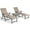 Espresso, variant on Crestlive Products Espresso Outdoor Folding Patio Chaise Lounge Chair, Aluminum Recliners and Table Set