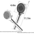 thumbnail image 4 of SHIQI-Filtered Shower Head with Handheld, High Pressure 5 Spray Modes Showerhead with Filter, Power Wash for Hard Water, Showerhead with ON/OFF - Double Sided Flush Shower Head, 4 of 4
