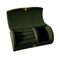 thumbnail image 1 of Caja de joyería, caja de recuerdos, organizador de almacenamiento de joyas para pendientes, broches verde oscuro, 1 of 8