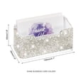thumbnail image 2 of Rhinestone Business Card Holder Crystal Business Card Holders Bling Business Card Organizer Display Stand for Desktop Desk Office Exhibition, White, 2 of 6