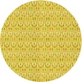 thumbnail image 1 of Ahgly Company Machine Washable Indoor Round Transitional Banana Yellow Area Rugs, 8' Round, 1 of 7