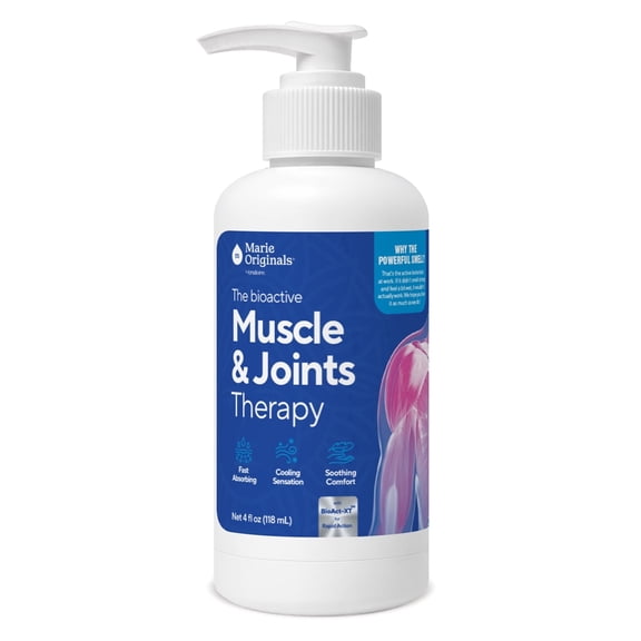 Marie Originals Cooling Muscle Relief Cream 4 oz, Fast-Acting Natural Pain Relief for Body & Hands, Non-Greasy Essential Oil Formula