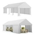 thumbnail image 2 of Alpha Joy 13'*29.5' Party Tent Outdoor Storage Shed Portable Garage Shelter Tent Canopy with Removable Side Panels for Weddings, Parties & Corporate Events, 2 of 8