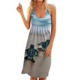 thumbnail image 1 of Moda Mujer Vestidos Verano Impresión Casual Sin mangas Vacaciones Playa Mini vestido Fridja hjkh2940, 1 of 4