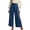 Blue, variant on Wide Leg Pants for Women Summer Elastic High Waist Loose Casual Lightweight Flowy Palazzo Pants Beach Trousers