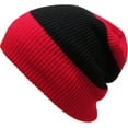 thumbnail image 3 of Tri-Tone Slouch Beanie Snug Baggy Fit Skull Cap Winter Hat Ski, 3 of 6