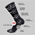 thumbnail image 3 of 6 Pairs Non-Binding Loose 3XL Crew Sock Non-Slip Socks for Men & Women (Black 13-15), 3 of 4