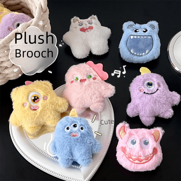 Lindo broche estereoscópico de cocodrilo de boca grande creativo de dibujos animados, accesorios para bolsos y ropa, broche de monstruo de ojos grandes y suaves