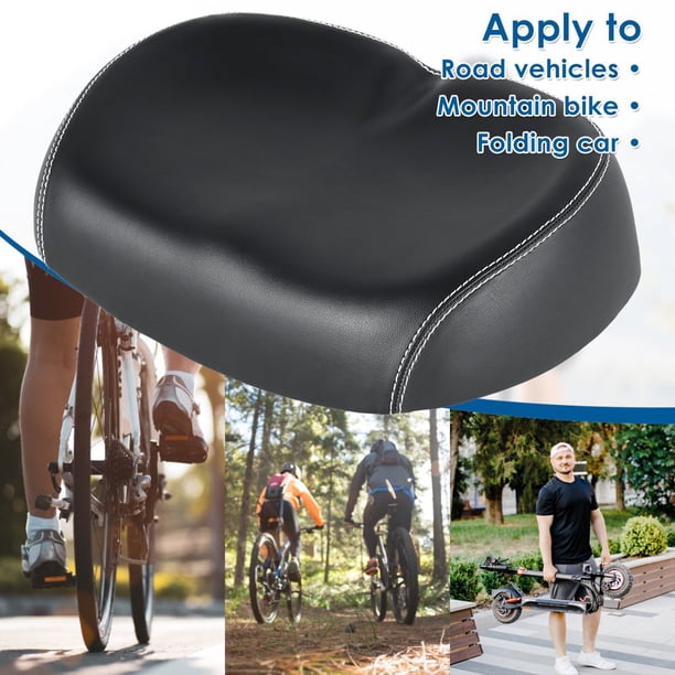 Selle De Vélo Courte (nez Court) – Cuir PU, Noir, Pour VTT Et Route, Homme