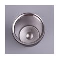 thumbnail image 5 of Taza de café de pared doble, resistente al calor, de silicona, para viaje, tazas portátiles ecológicas Con tapa hermética gris, 5 of 5