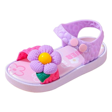 

FhsagQ Toddler Girl Sandals Size 5 White Children Shoes Flat Sandals Breathable Rainbow Cute Princess Outerwear Beach Shoes Children s Baby Sandals Little Girls Sandals Size 11 Purple 29