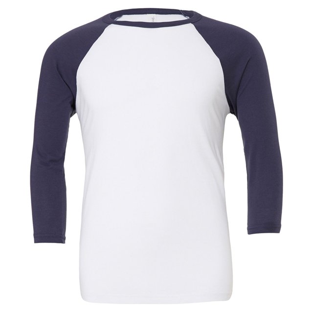Bella + Canvas T-Shirt de Baseball à Manches 3/4 pour Adulte