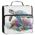 thumbnail image 3 of ALAZA Zipper Binder Bag Sea Turtle 3 Ring File Folder Binder Organizer Bag, 3 of 8