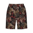 thumbnail image 6 of KLL Hearts and French Bulldog Men's Casual Summer Beach Shorts Hawaiian Shorts with Pockets-Medium, 6 of 6