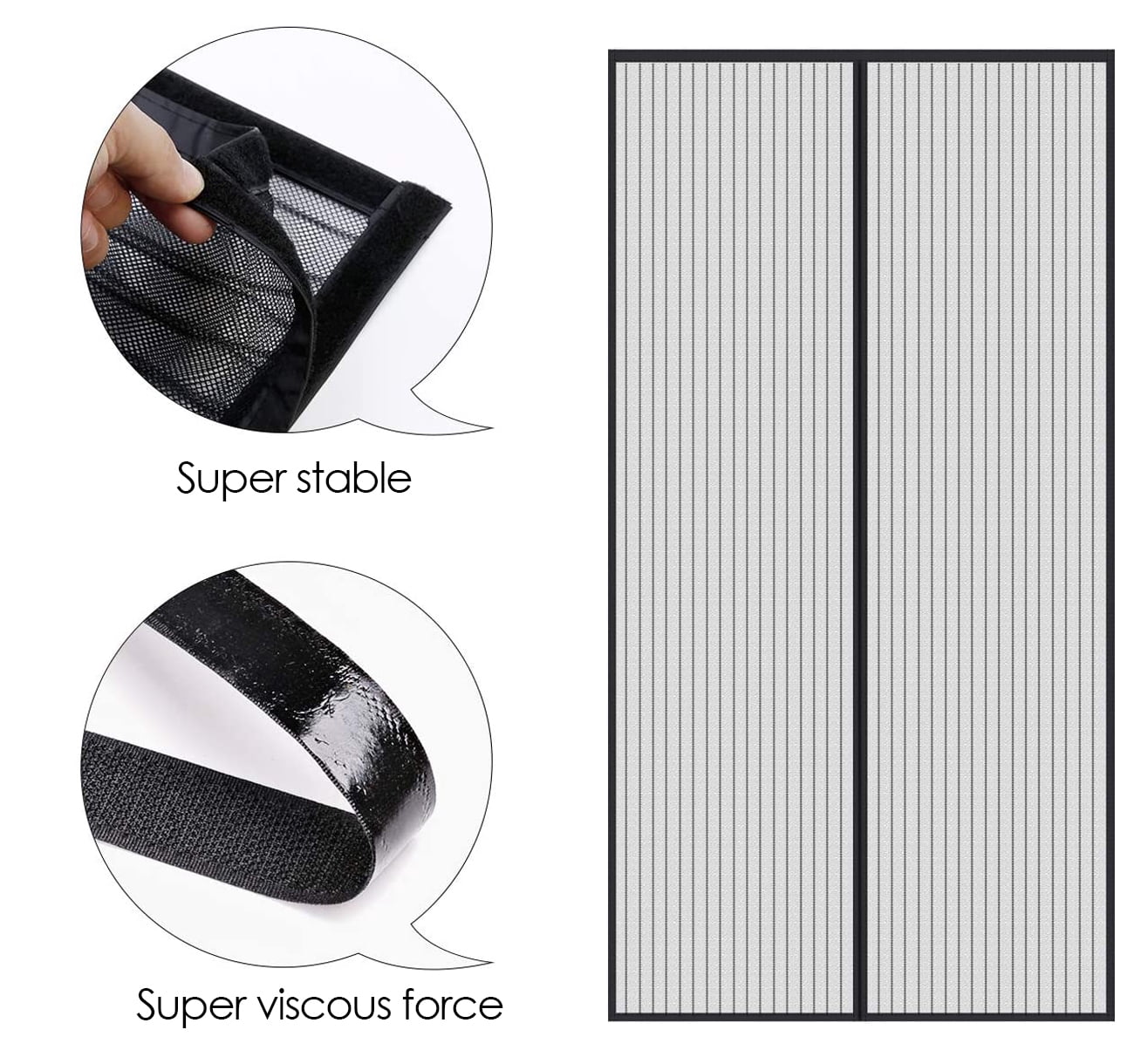 Mycarbon Screen Door, 2 Pack Magnetic Door Screen Fits for 38" x 82" Doors