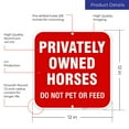thumbnail image 3 of Privately Owned Horses Sign, Do Not Feed Horses Sign, 12x12 Aluminum, 3 of 8