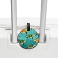 thumbnail image 3 of Turtle Seamless 2Pcs PU Leather Round Luggage Tags with Privacy Cover and Name ID Tag for Suitcase, Handbags, Backpacks, School Bags, 3 of 6