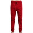 thumbnail image 1 of J. METHOD Men’s Joggers Pants Casual Lightweight Comfy Harem Slim Fit Adjustable Elastic Waist Pockets Sweatpants NEMP08 Red S, 1 of 6