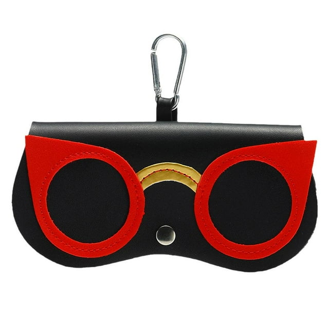 Boîte de Lunettes de Soleil Portable pour Femmes en Cuir PU Protection Rangement Lunettes de Soleil Mignonnes
