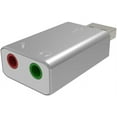 thumbnail image 1 of MGFED USB Audio Adapter External Sound Card 2.1 Channels Silver Device, 1 of 4