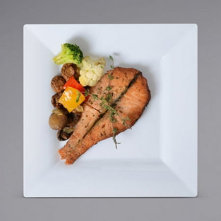 

9.5 Solid Squares Square Dinner Plate White 10/PK