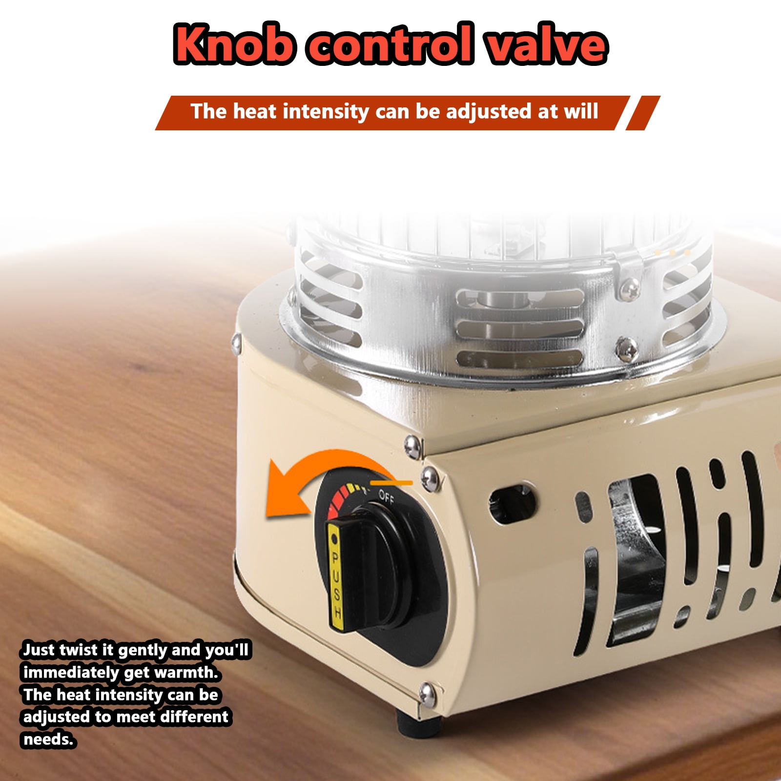 Arcticwind Outdoor Camping Heater for Tents,Portable picnic heater,Tent Heater Stove for Camping,Outdoor Camping,Ice Fishing Heater,Cooking Dual-Use, Multifunctional Windproof Gas Stove,Beige