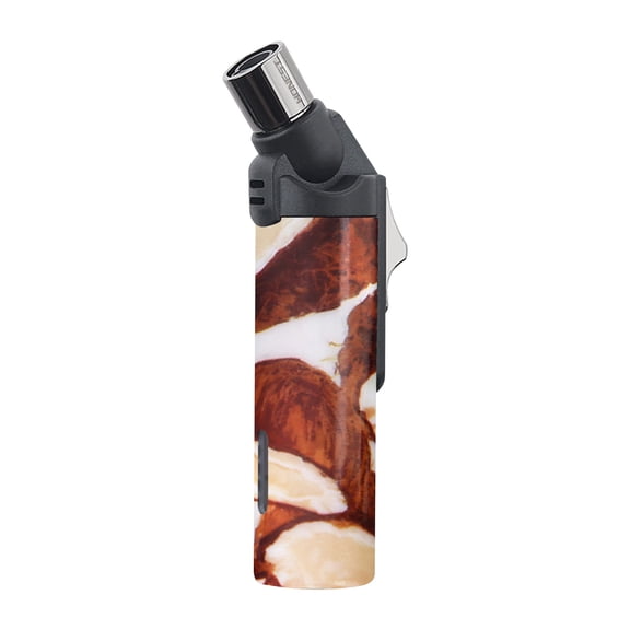 openpig Butane Torch Lighter, Single Jet Flame Butane Lighter, Refillable Portable Culinary Blow Torch for Kitchen Cooking, BBQ, Welding (B)