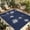 Blue, variant on Navy Blue White Floral Outdoor Rug for Patio/Deck/Porch, Non-Slip Large Area Rug 3 x 5 Ft, Abstract Art Summer Botanical Indoor Outdoor Rugs Washable Area Rugs, Reversible Camping Rug Carpet Runner