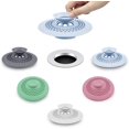 thumbnail image 1 of ZHAOCHENG Paquete de 5 tapones de drenaje de ducha de silicona para bañera, fregadero, bañera, lavanda, cocina, baño (5 colores), 1 of 5