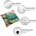 thumbnail image 4 of Nawypu Ocean Theme Decorative Throw Pillow Cover, Turtle Seahorse Throw Pillows Mediterranean Ocean Coastal Beach Outdoor Pillow Cushion Cases for Patio Couch Sofa Bed Decor  2pcs, 4 of 6