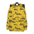 thumbnail image 2 of Bingfone Vintage Excavator Pattern Large Capacity Student Backpack, Wear-resistant and Lightweight School, Work, Travel, Sports Backpack, Unisex, 2 of 8