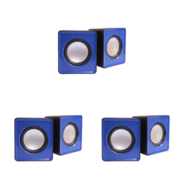Altavoces de computadora Injueey Mini USB Azul