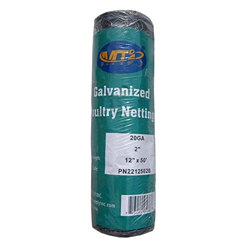 20GA Galvanized Hexagonal Poultry Netting Chicken Wire 60 inches x 150 feet x 2 inches Mesh