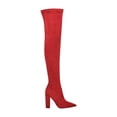thumbnail image 3 of GUESS Womens Red Padded Abetter Pointed Toe Block Heel Zip-Up Dress Boots 6.5 M, 3 of 4
