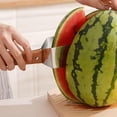 thumbnail image 4 of Watermelon Slicer Stainless Steel Multi-function Watermelon Cutter Slicer Tool Portable Cantaloupe Melon Fruit Cutter Quickly Cutting Kitchen Gadget for Summer Party Home Camping BBQ Picnic, 4 of 4