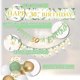 thumbnail image 4 of Decoraciones para el 30.° cumpleaños, decoraciones para cumpleaños con globos verdes, decoraciones para fiestas de cumpleaños que incluyen pancartas de feliz 30.° cumpleaños, banderas triangulares y, 4 of 8