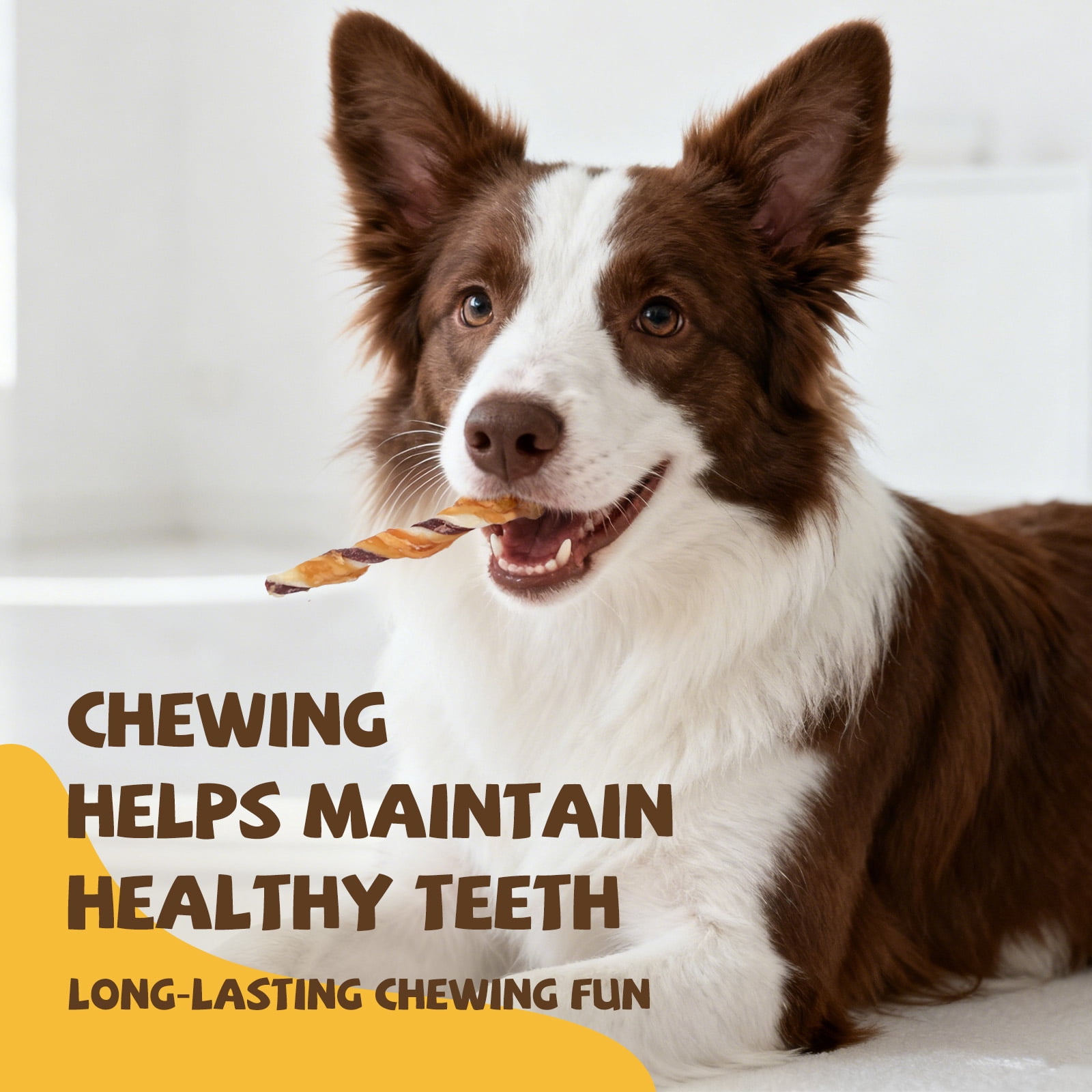 (4 pack) PAWUP Chicken Wrapped Rawhide Sticks, Chicken Jerky Twist Dog Treats for All Dogs, Dog Bones Long Lasting Dog Chew Dental Treats, 10.6oz