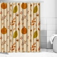 thumbnail image 4 of Thanksgiving Shower Curtain Waterproof Bathroom Decor Pumpkin Pattern EVA Material - Easy Installation Festive Atmosphere(A), 4 of 6