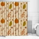 thumbnail image 4 of Cortina de baño, poliéster, impermeable, impresa, diseño de calabazas de cosecha de otoño y acción de gracias del Día de Acción de Gracias, amarillo A, 4 of 6