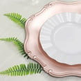 thumbnail image 2 of Efavormart 6 Pack 13" Rose Gold Acrylic Round Baroque Charger Plates Dinner Charger Plates For Weddings Events, 2 of 11