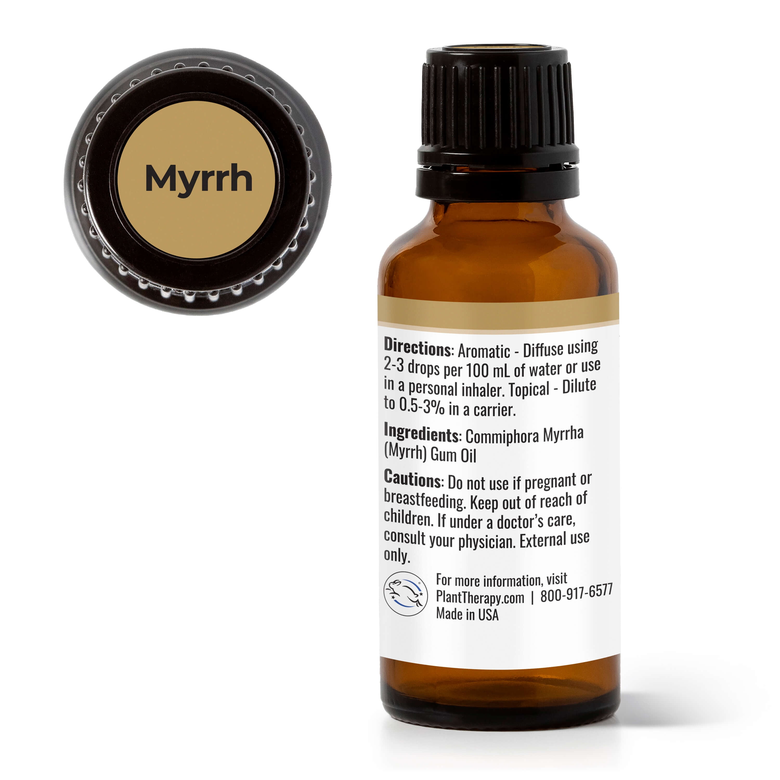 Pure Herbs Myrrh 100% Pure & Natural Commiphora myrrha Essential Oil